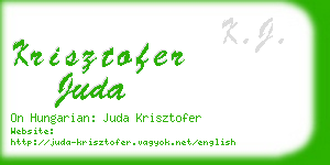 krisztofer juda business card
